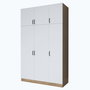 Hanah Home Armario BA104 - 2420 Nogal y Blanco